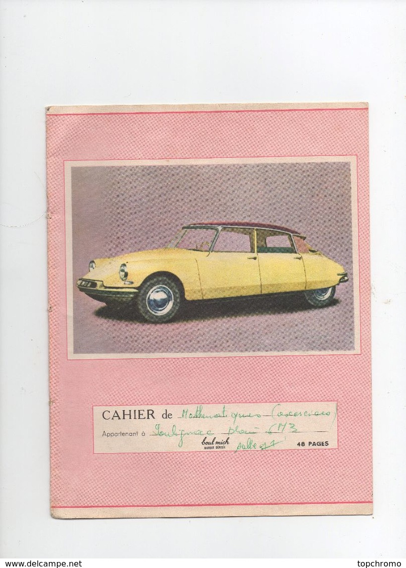 Couverture De Cahier Boul Mich Voiture Automobile DS 19 Caractéristiques De La DS 19 Citroën - Protège-cahiers