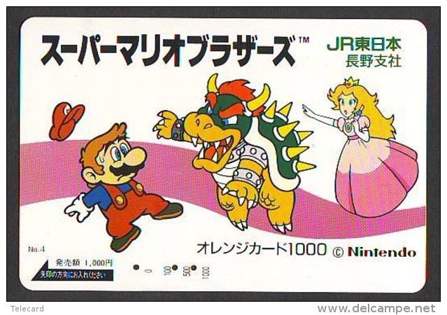 Carte Prépayée Japon * NINTENDO * SUPER MARIO BROS (84) JAPAN PREPAID CARD * Karte * TURTLE * JR - Comics