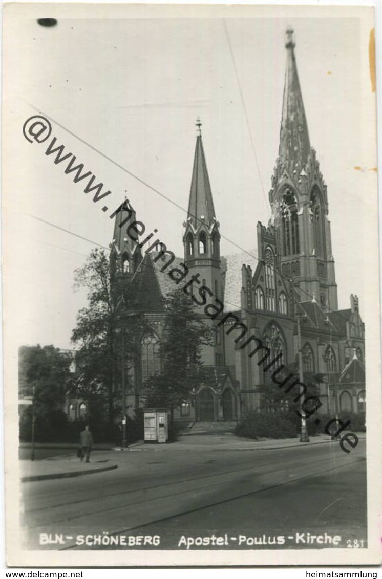 Berlin - Schöneberg - Apostel-Paulus-Kirche - Foto-AK - Verlag Rudolf Pracht Berlin - Gel. 1957 - Schoeneberg