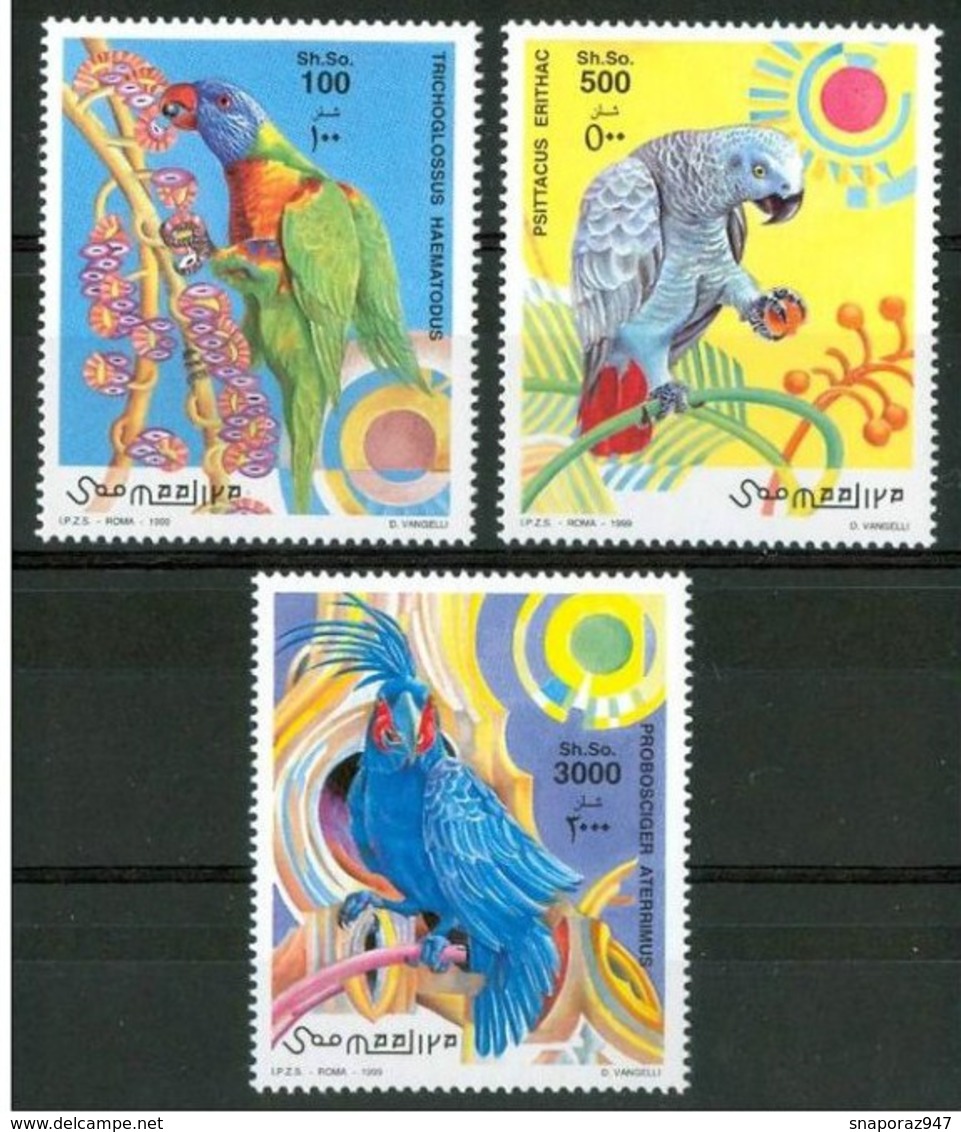 1999 Somalia Pappagalli Parrots Perroquets Uccelli Birds MNH** - Pappagalli & Tropicali