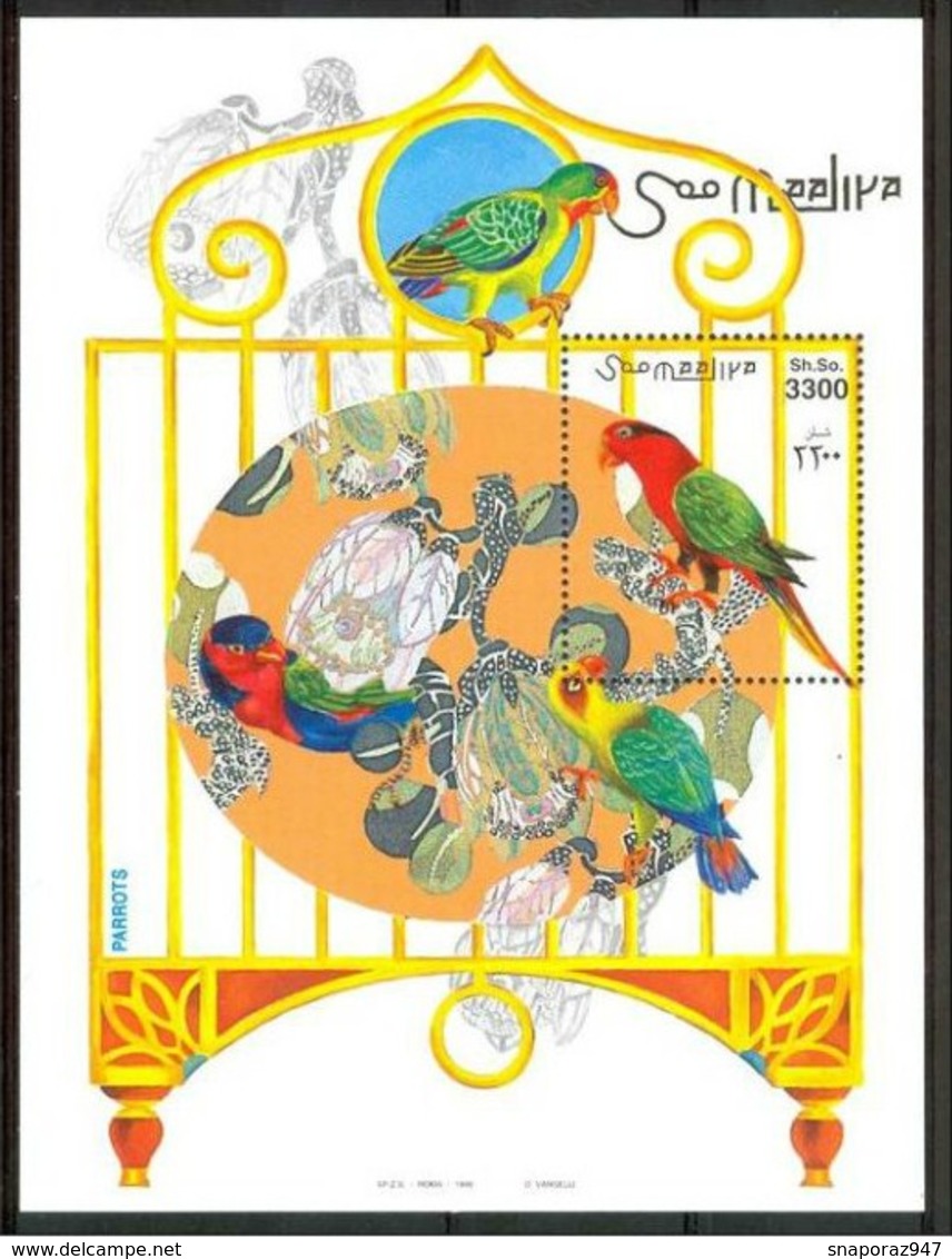 1999 Somalia Pappagalli Parrots Perroquets Uccelli Birds MNH** - Pappagalli & Tropicali