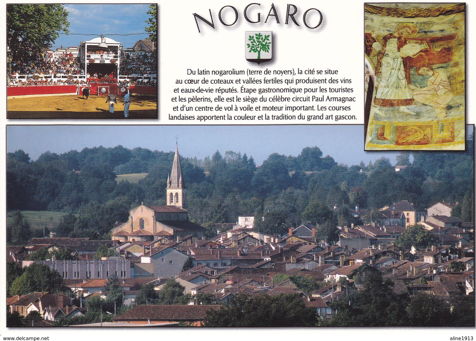 32 NOGARO / MULTIVUES / BLASON / PETIT TEXTE - Nogaro