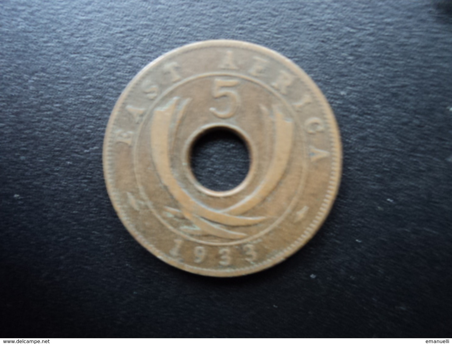 AFRIQUE DE L'EST (ANGLAIS) : 5 CENTS  1933  KM 18   TTB - Colonia Británica