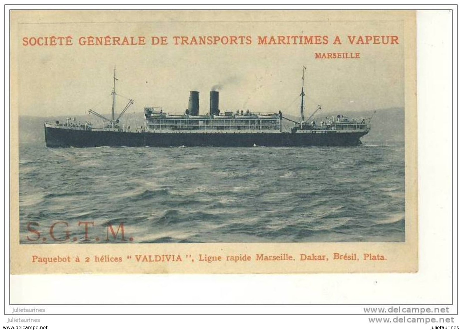 PAQUEBOT VALDIVIA - Steamers