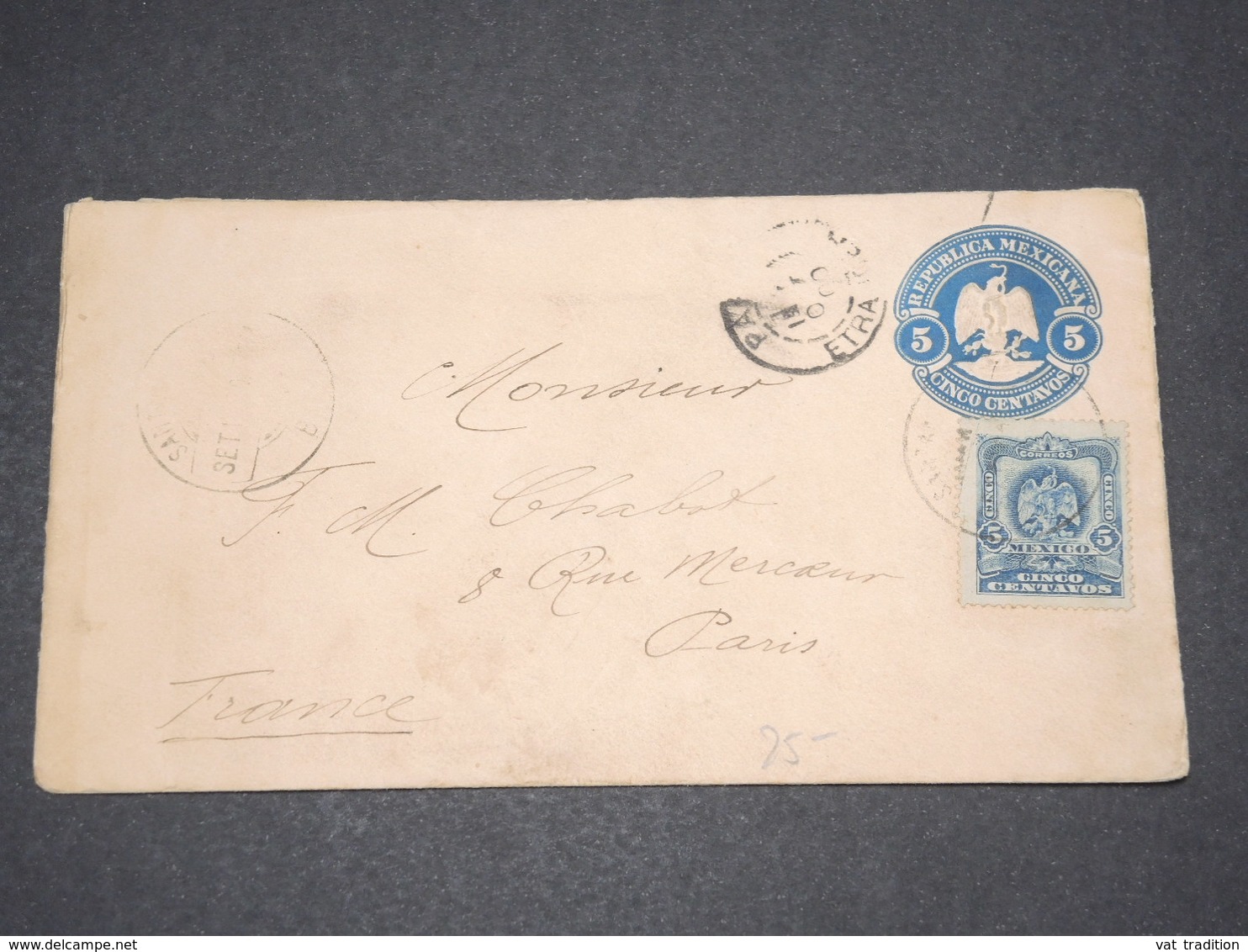 MEXIQUE - Entier Postal + Complément Pour Paris En 1900 - L 14558 - Mexique