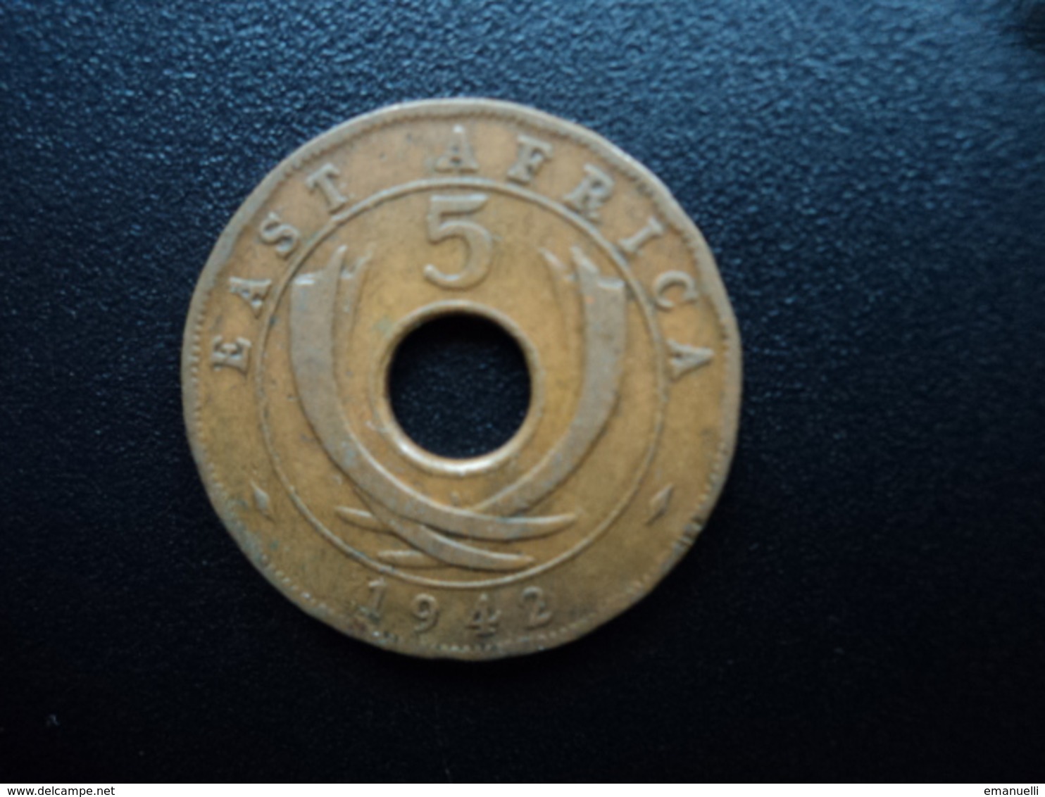 AFRIQUE DE L'EST (ANGLAIS) : 5 CENTS  1942 SA  KM 25.2   TTB - British Colony