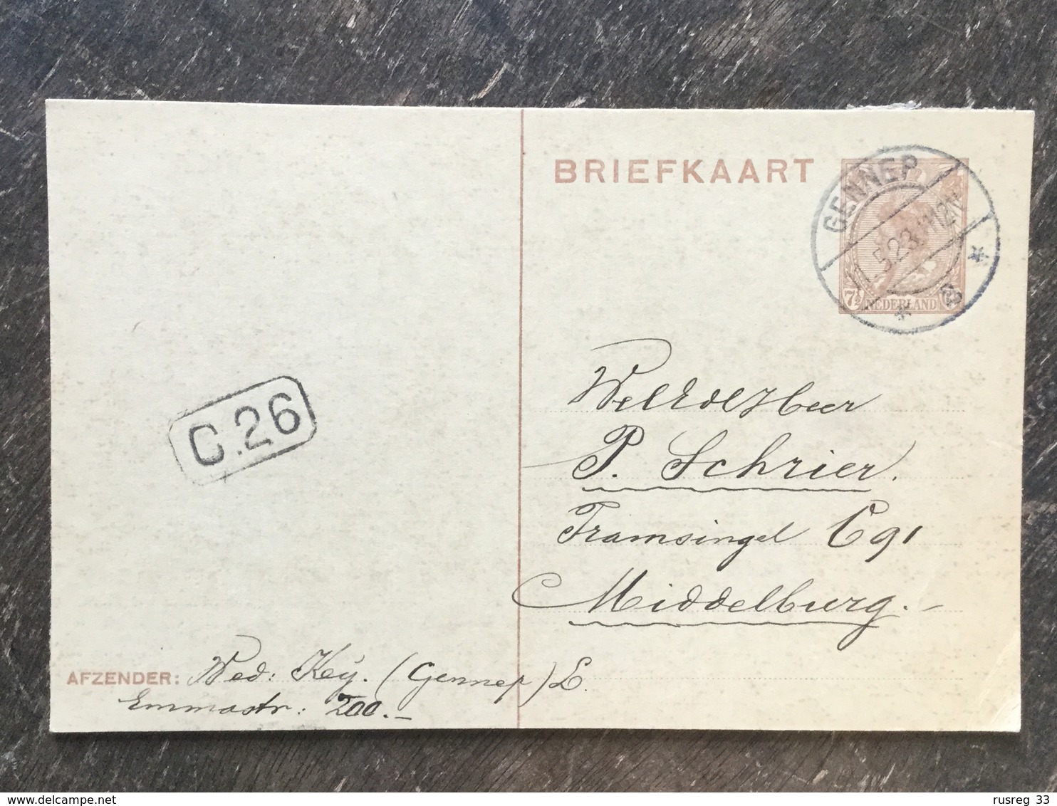 E22 Niederlande Netherlands Pays-Bas Ganzsache Stationery Entier Postal P 159 Von Gennep Nach Middelburg - Postwaardestukken