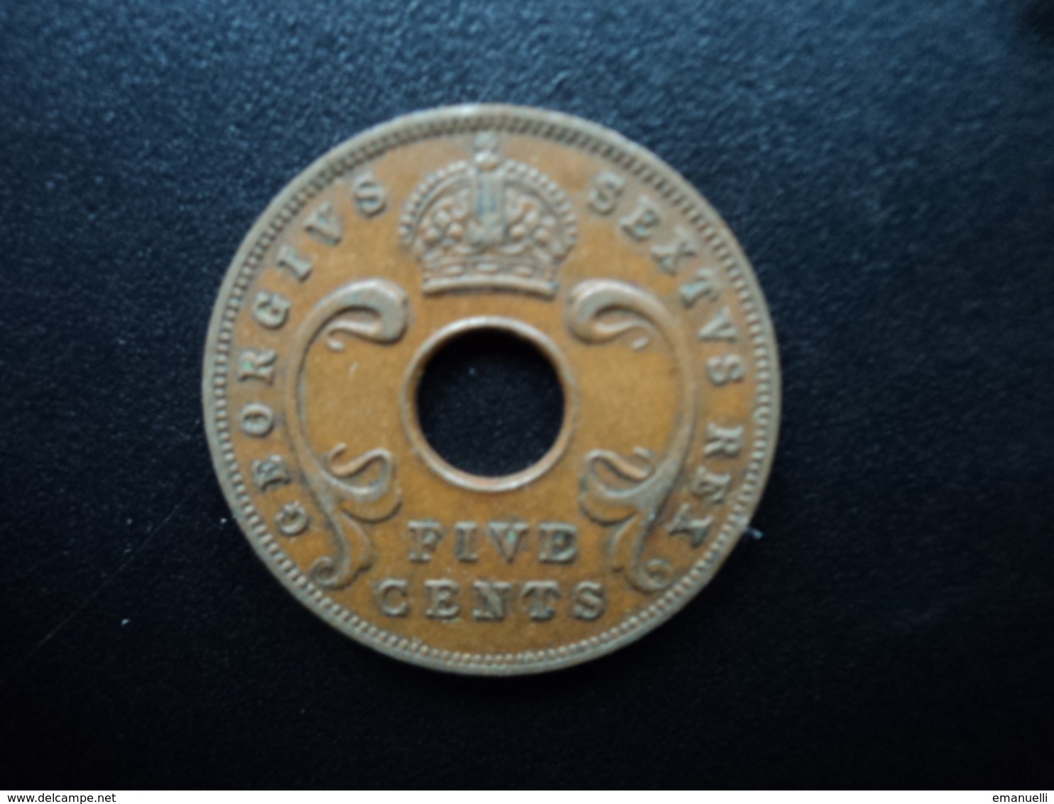 AFRIQUE DE L'EST (ANGLAIS) : 5 CENTS  1952  KM 33   TTB+ - British Colony