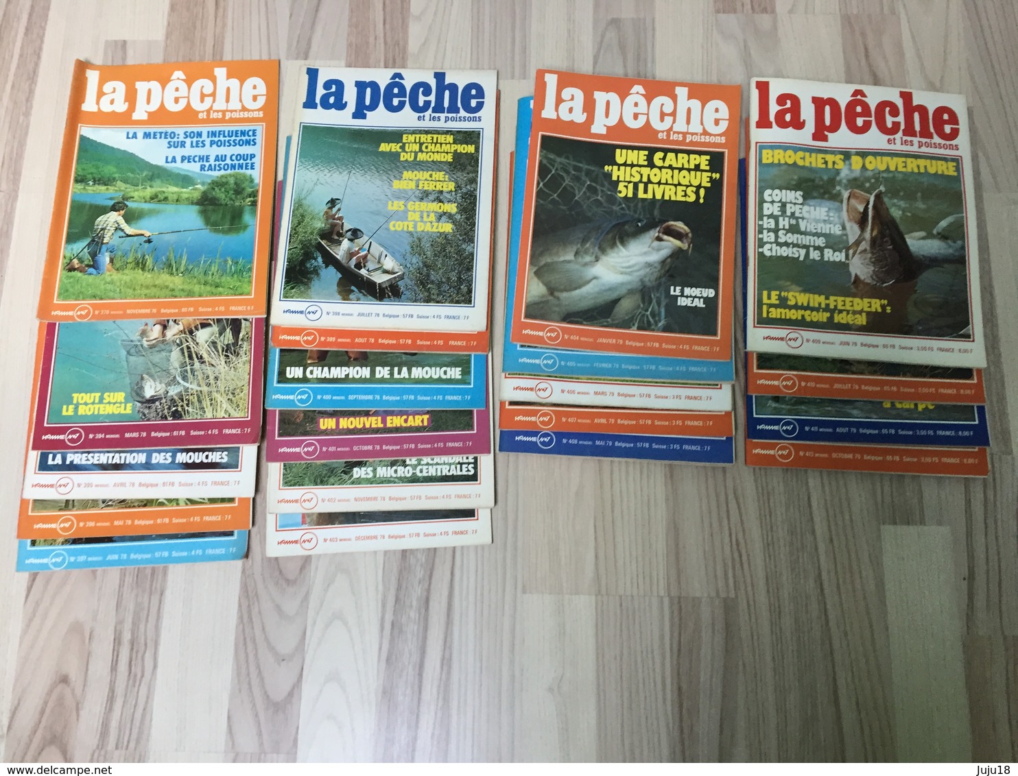 Lot 20 Numeros La Peche Et Les Poissons 1978-1979 - Jagen En Vissen