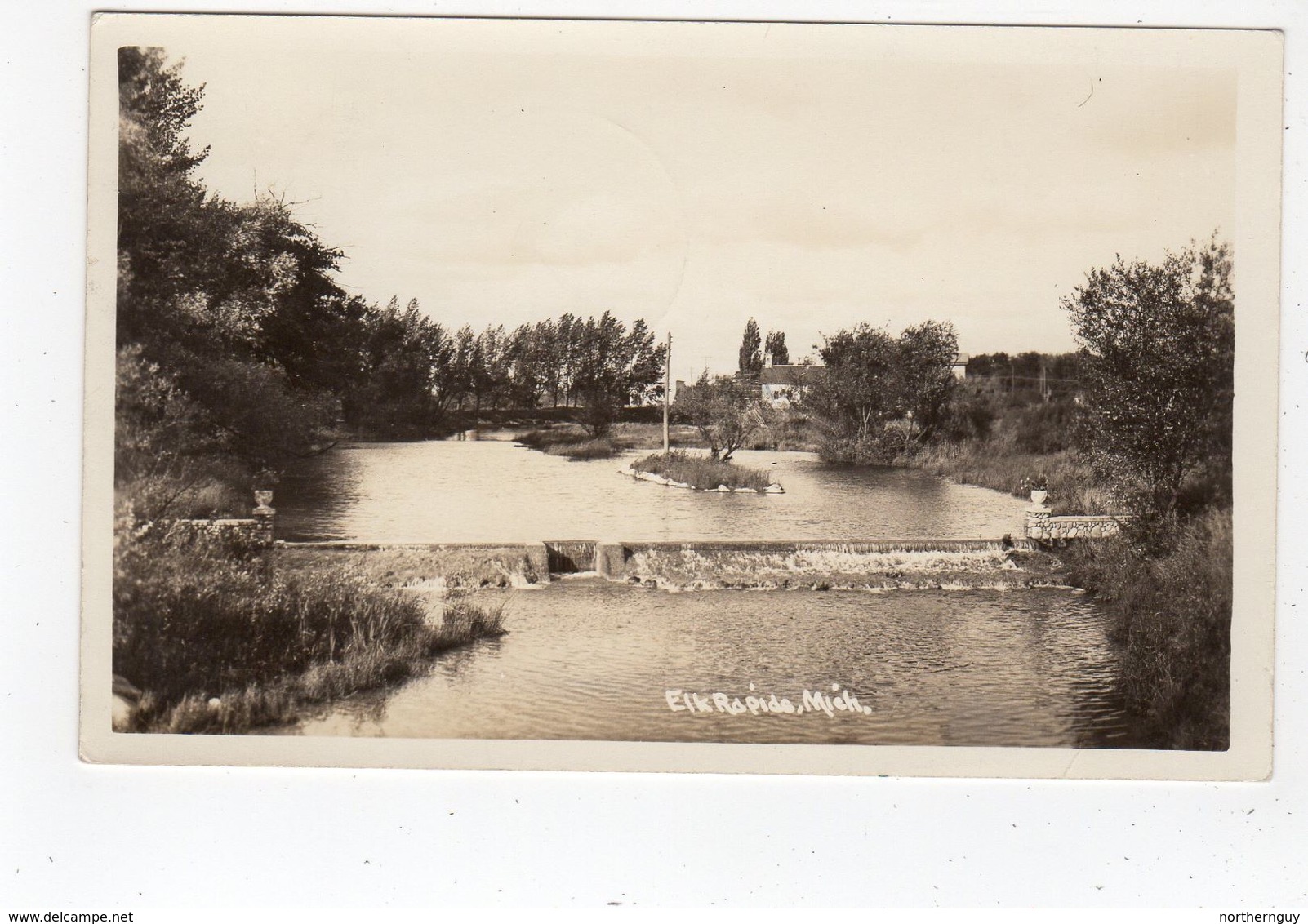 ELK RAPIDS, Michigan, USA, Park & Dam, 1939 RPPC - Autres & Non Classés