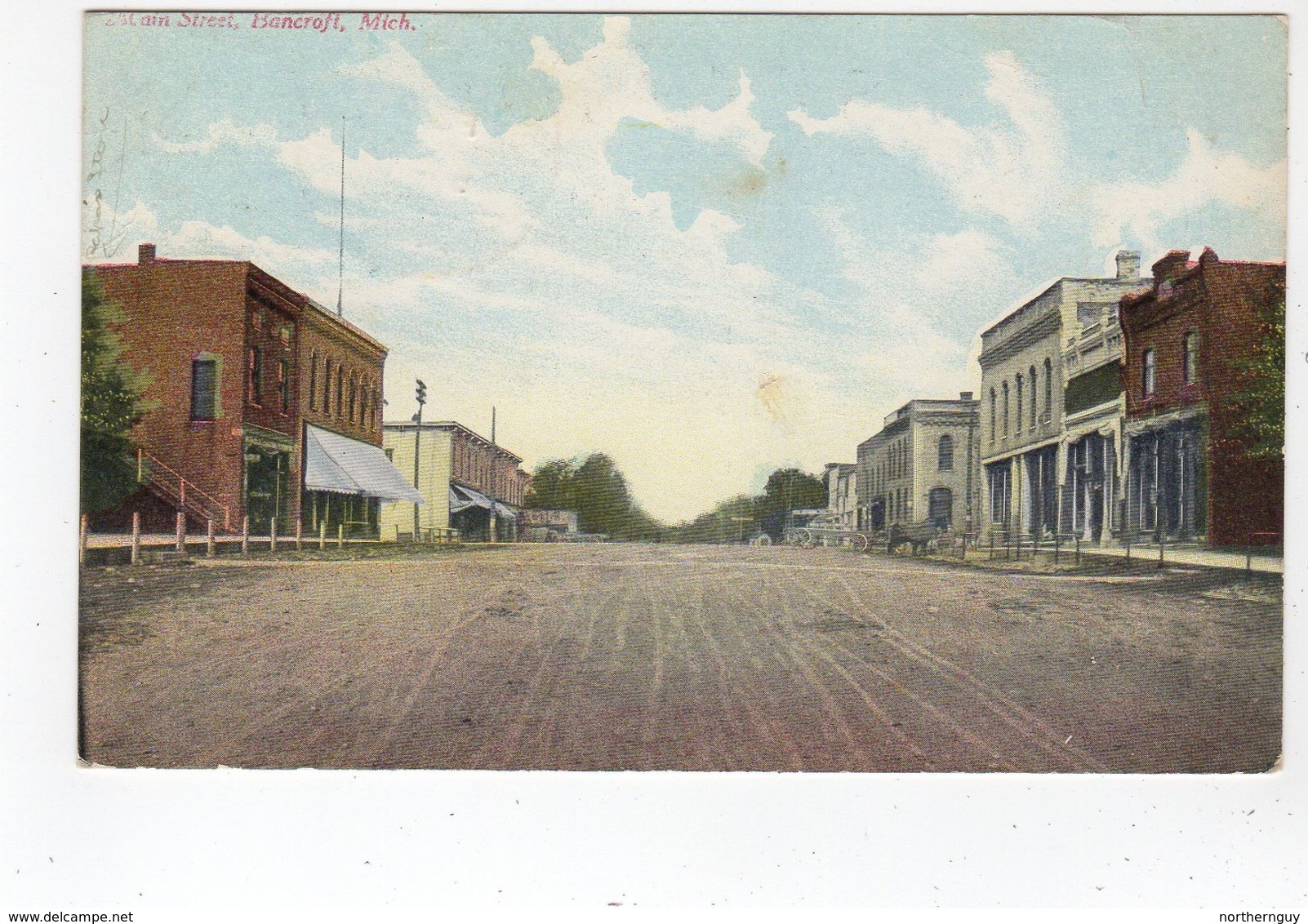 BANCROFT, Michigan, USA, Both Sides Of Main Street & Stores, 1910 Canaan Postcard - Autres & Non Classés