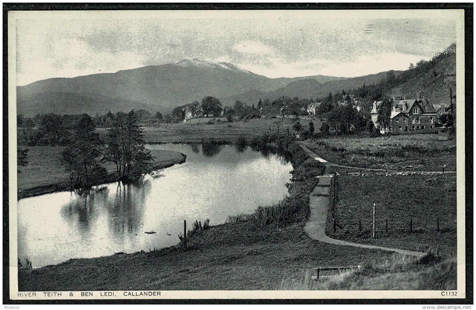 RB 1201 - Dainty Postcard - River Teith &amp; Ben Ledi Callander Stirlingshire Scotland - Stirlingshire