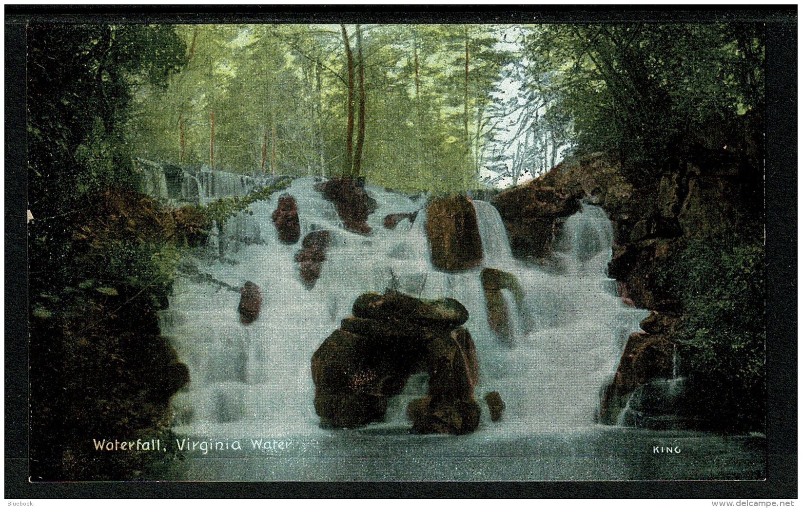 RB 1201 - Early Postcard - Waterfall At Virginia Water - Surrey - Surrey