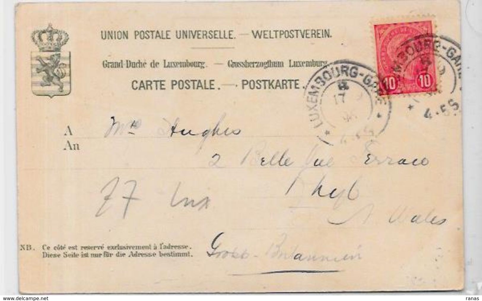 CPA Luxembourg Gruss Précurseur Circulé En 1896 Voir Scan - Luxembourg - Ville