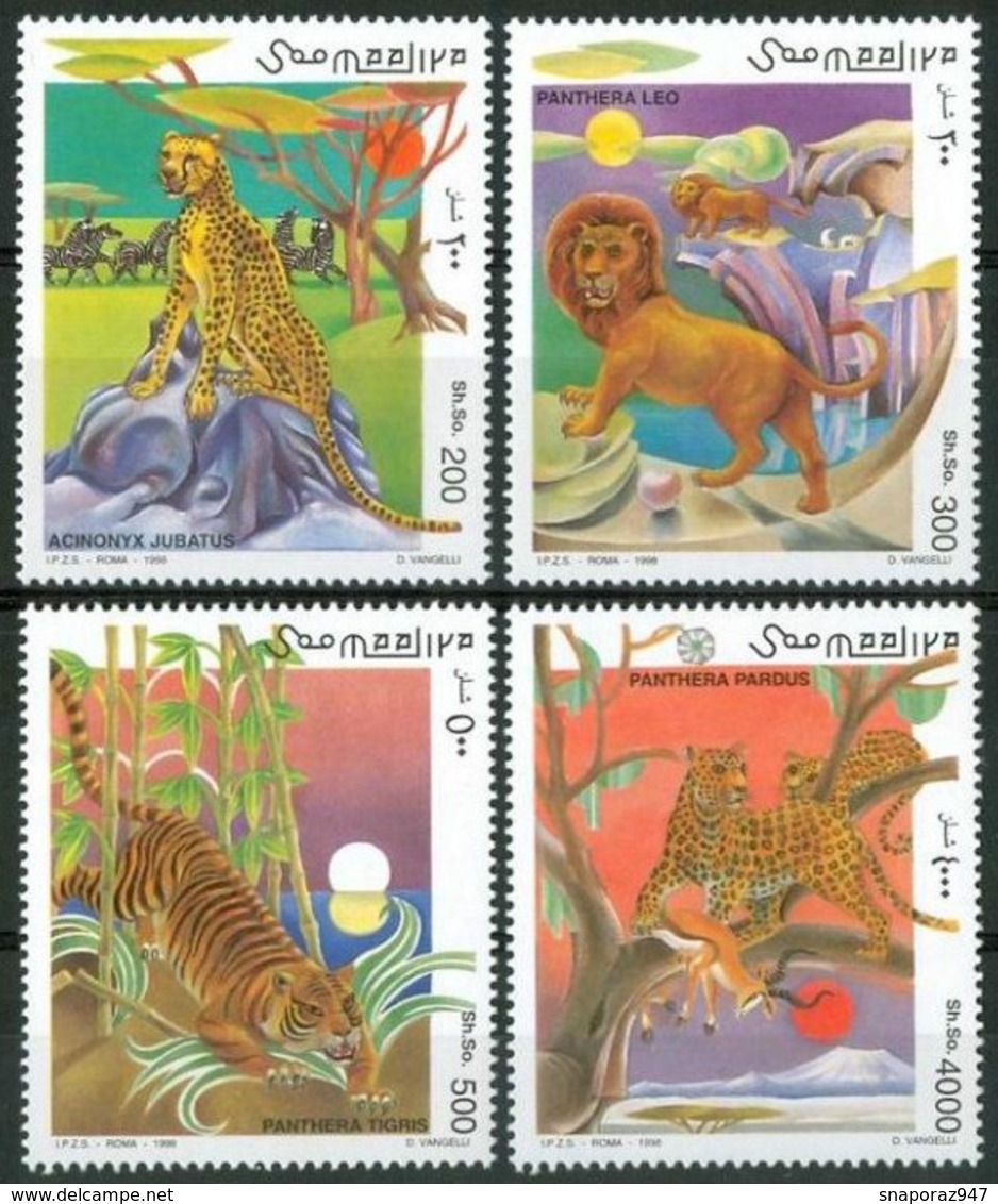 1998 Somalia Felini Animali Animals Animaux MNH** - Somalia (1960-...)