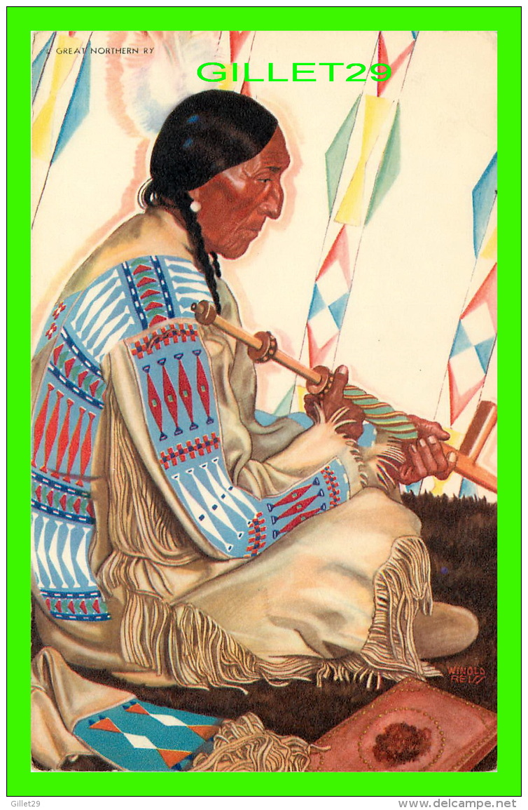 INDIENS - BLACKFOOT INDIAN CHIEF - MONTANA ROCKIES - SUNDANCE - GREAT NORTHERN RY - - Indiens D'Amérique Du Nord