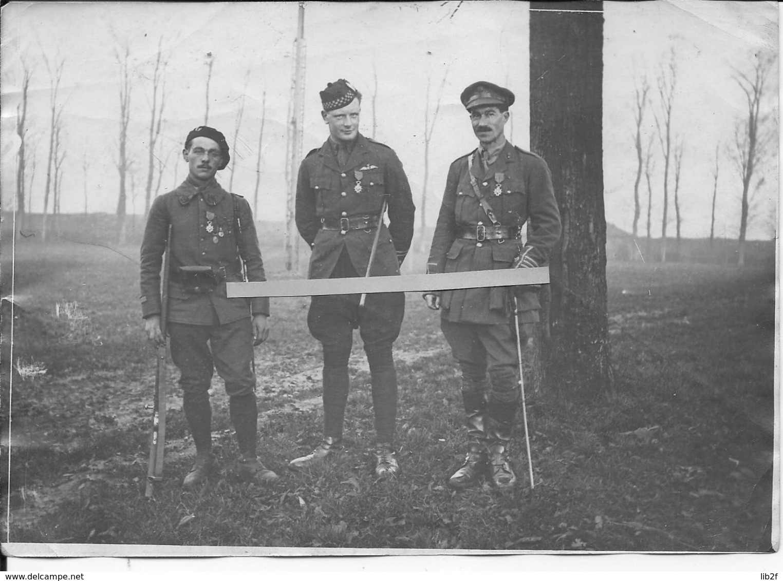 Flandres Caporal Français 116è Bat.chasseurs Officier écossais Flying Corps Officier De La Garde Légion D'honneur 1photo - War, Military