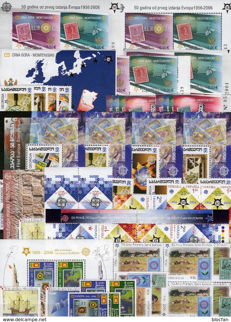 Action Blocks A/B ** 575€ Jubiläum Sympathie-Ausgaben All The World 2006 Ss Blocs M/s Sheets Topic 50 Years Bf CEPT - Collections (without Album)