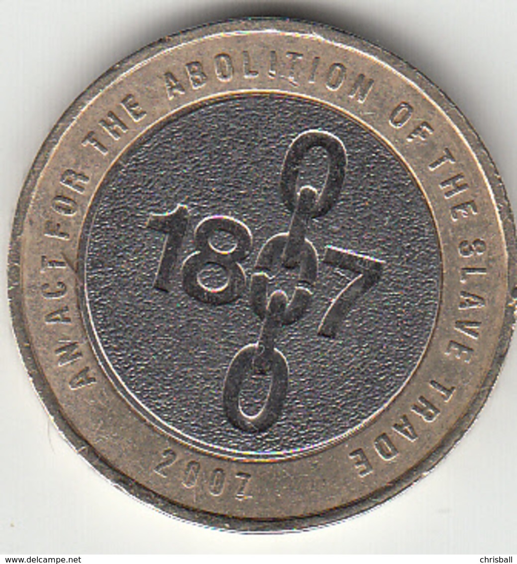 Great Britain UK £2 Two Pound Coin (Act Of Slavery) - Circulated - 2 Pounds