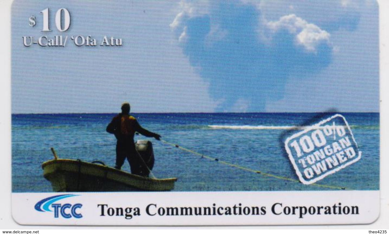 TONGA PREPAID PHONECARD TCC UNDERWATER VOLCANIC ERUPTION  10$- Expire Date 31/12/12- USED(bx1) - Tonga