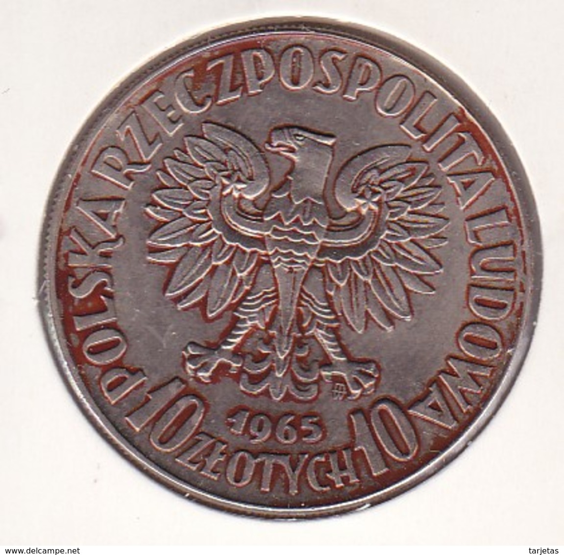 MONEDA DE POLONIA DE 10 ZLOTYCH DEL AÑO 1965  (COIN) PROBA (PRUEBA) - Polonia