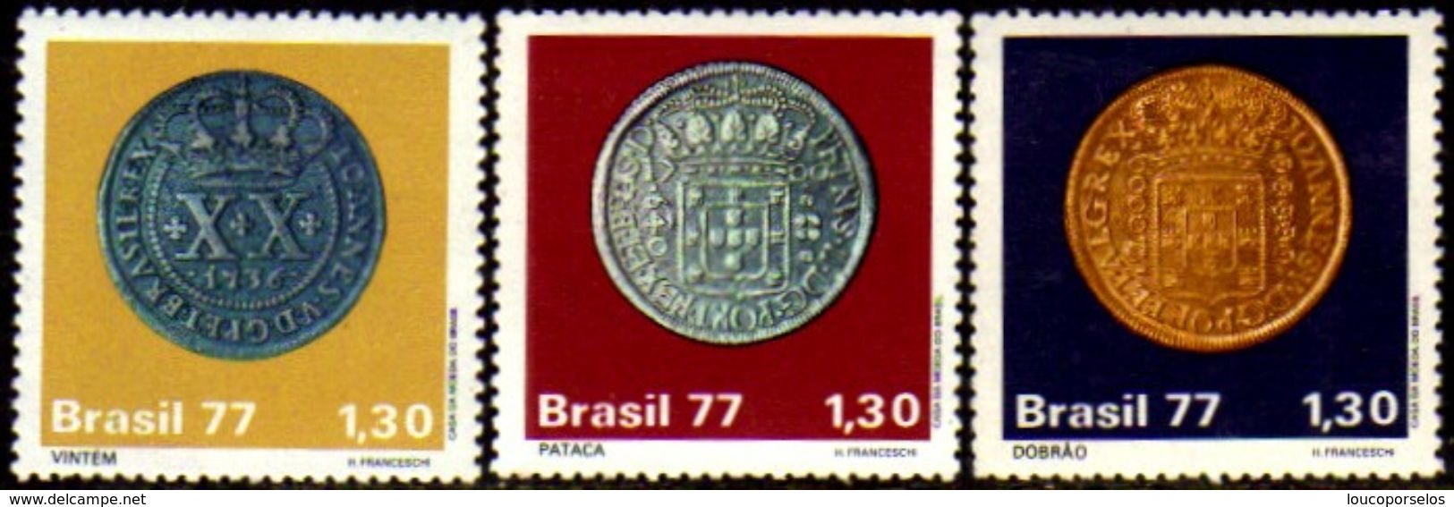 Brasil C 1002/04 Moedas Do Brasil Colonial 1977 NNN - Unused Stamps