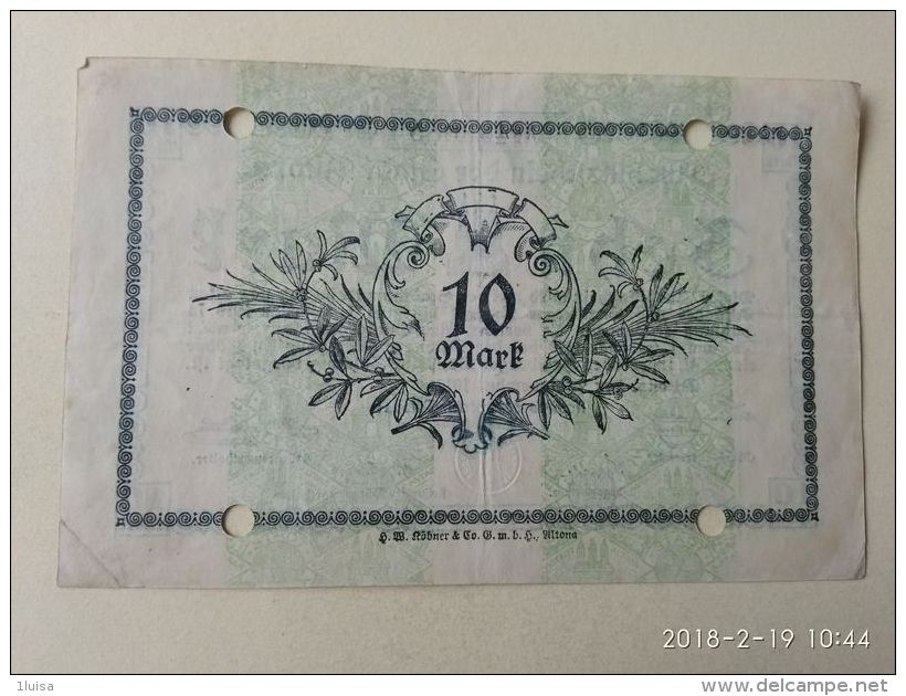 GERMANIA Altona 10 Mark 1918 - [11] Emissioni Locali