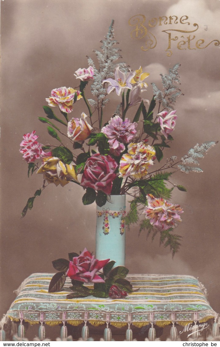 Bonne Fête, Vase Avec Fleurs, Flowers, Edit Mesange (pk43628) - Fleurs