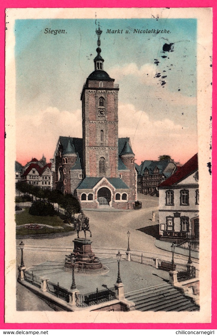 Siegem - Markt U. Nicolaikirche - HERMANN LORCH - 1912 - Colorisée - Siegen