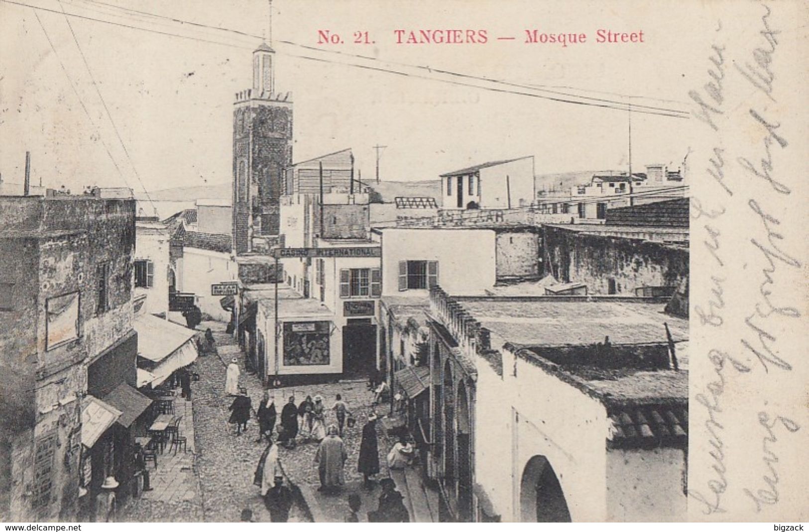 Marocco AK Tangiers-Mosque Street EF Minr.48 Tanger - Deutsche Post In Marokko