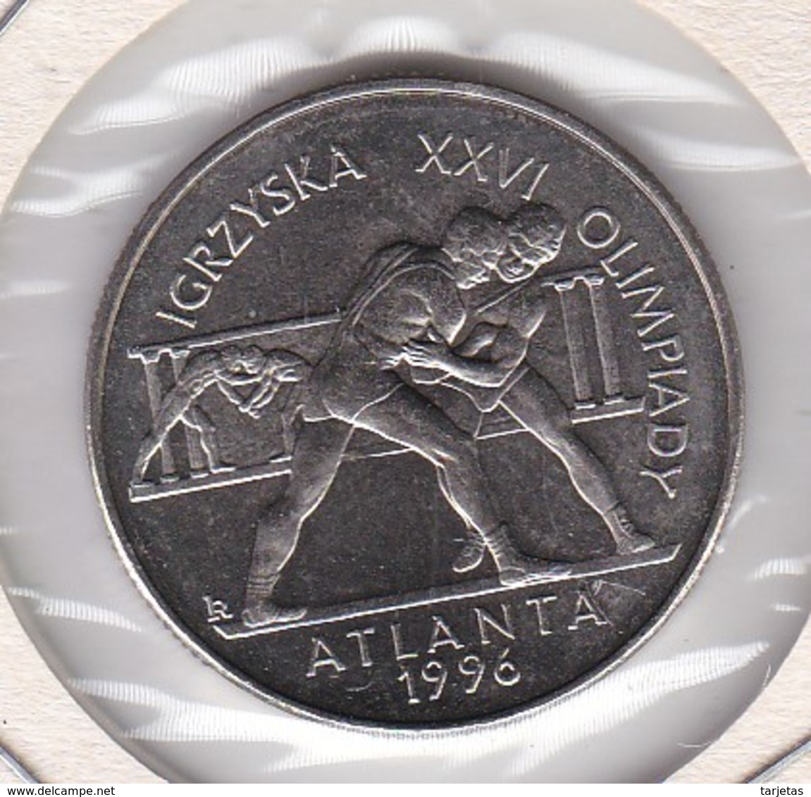 MONEDA DE POLONIA DE 2 ZLOTYCH DEL AÑO 1995 LUCHA  (COIN)  ATLANTA 1996 OLIMPIC GAMES - Polonia