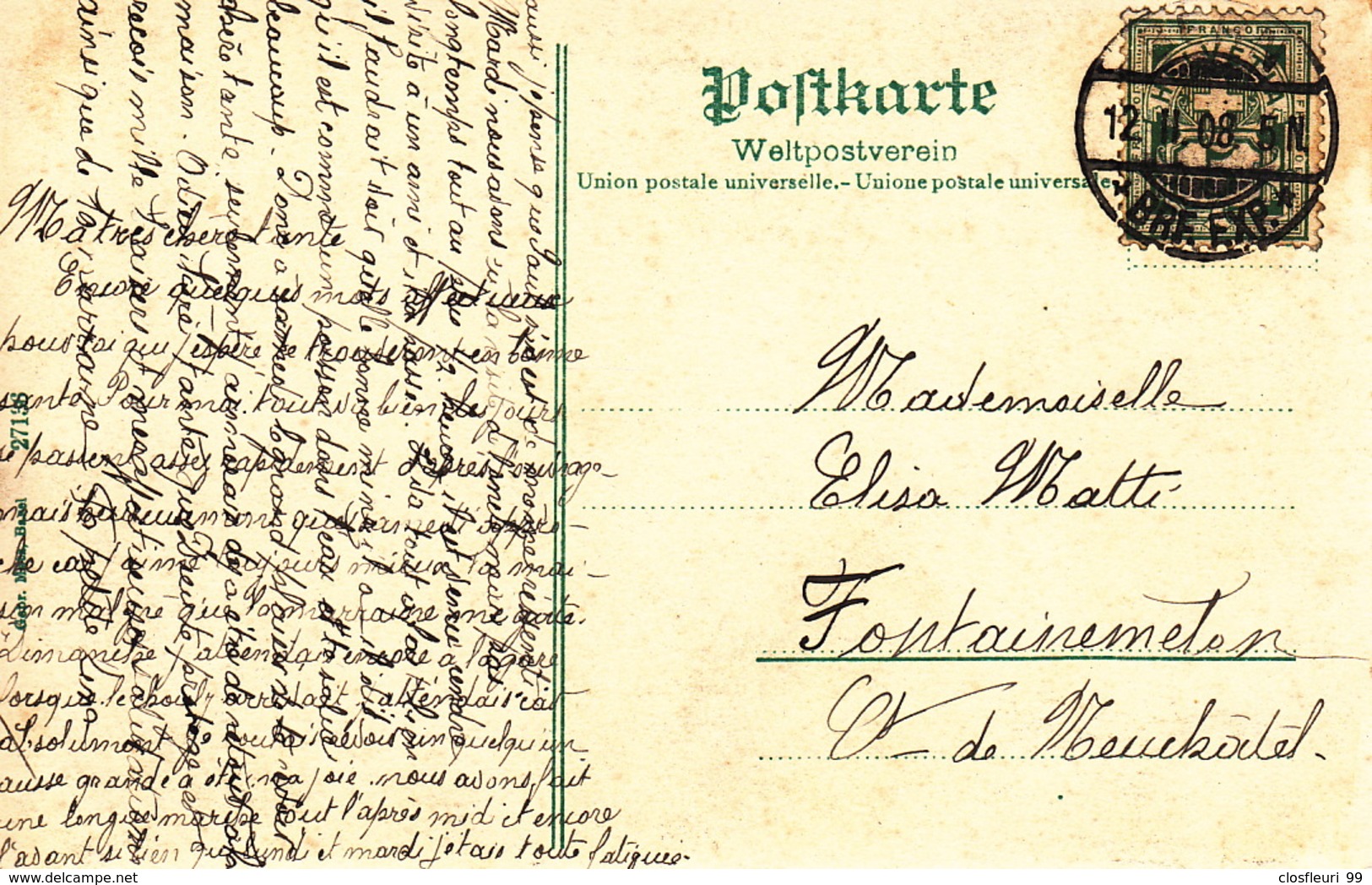 Bern, Aarbergergasse, Sehr Belebte Karte : 12.II.1908. Ohne Defekt - Aarberg
