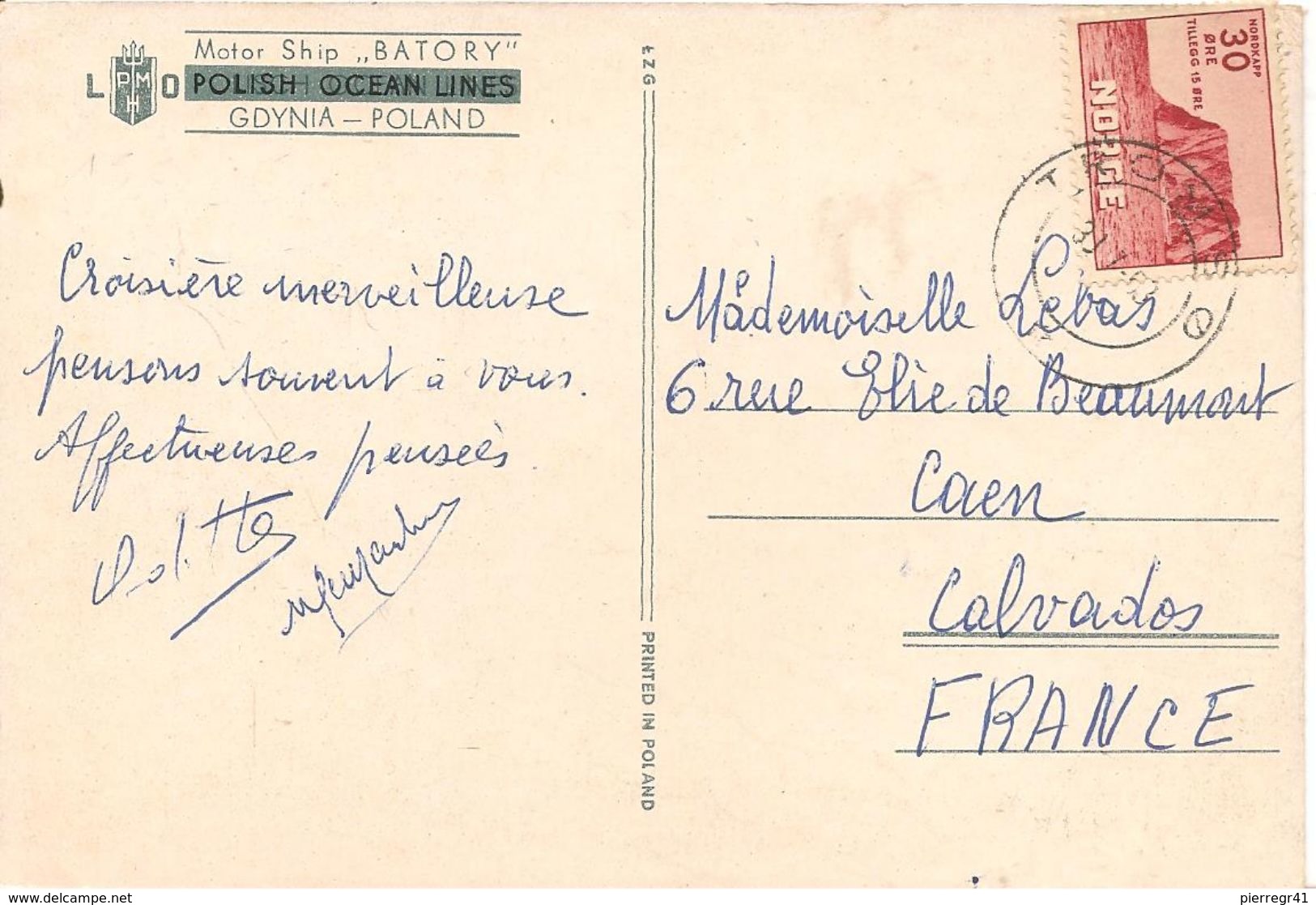 CPA-1955-PAQUEBOT-POLOGNE-SS BATORY-CIE POLISH OCEAN LINES-TBE - Paquebots