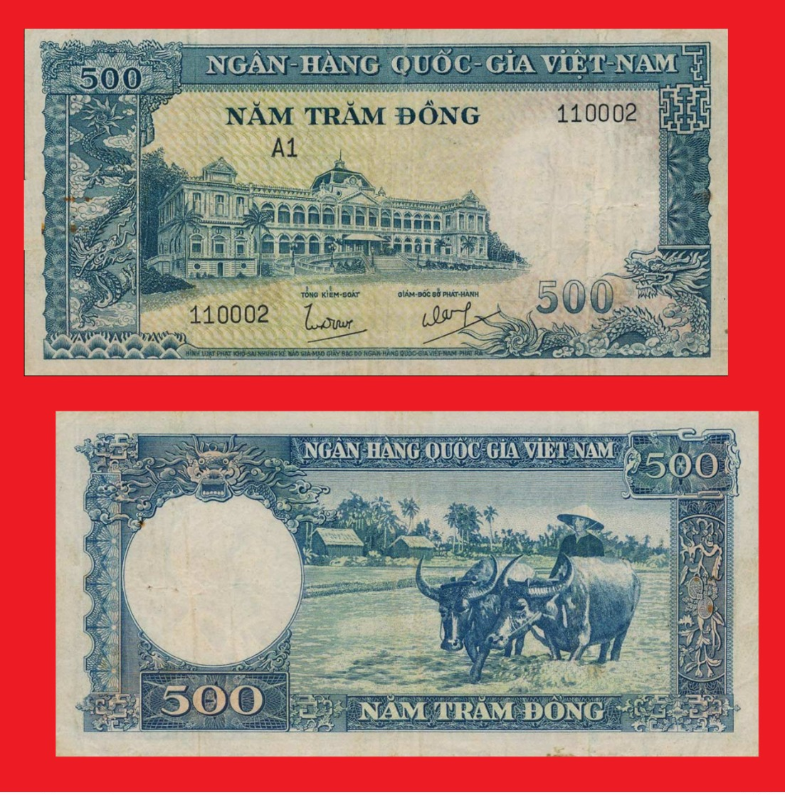 Vietnam South  500 Dong 1962  - Copy - Copy- Replica - REPRODUCTIONS - Vietnam