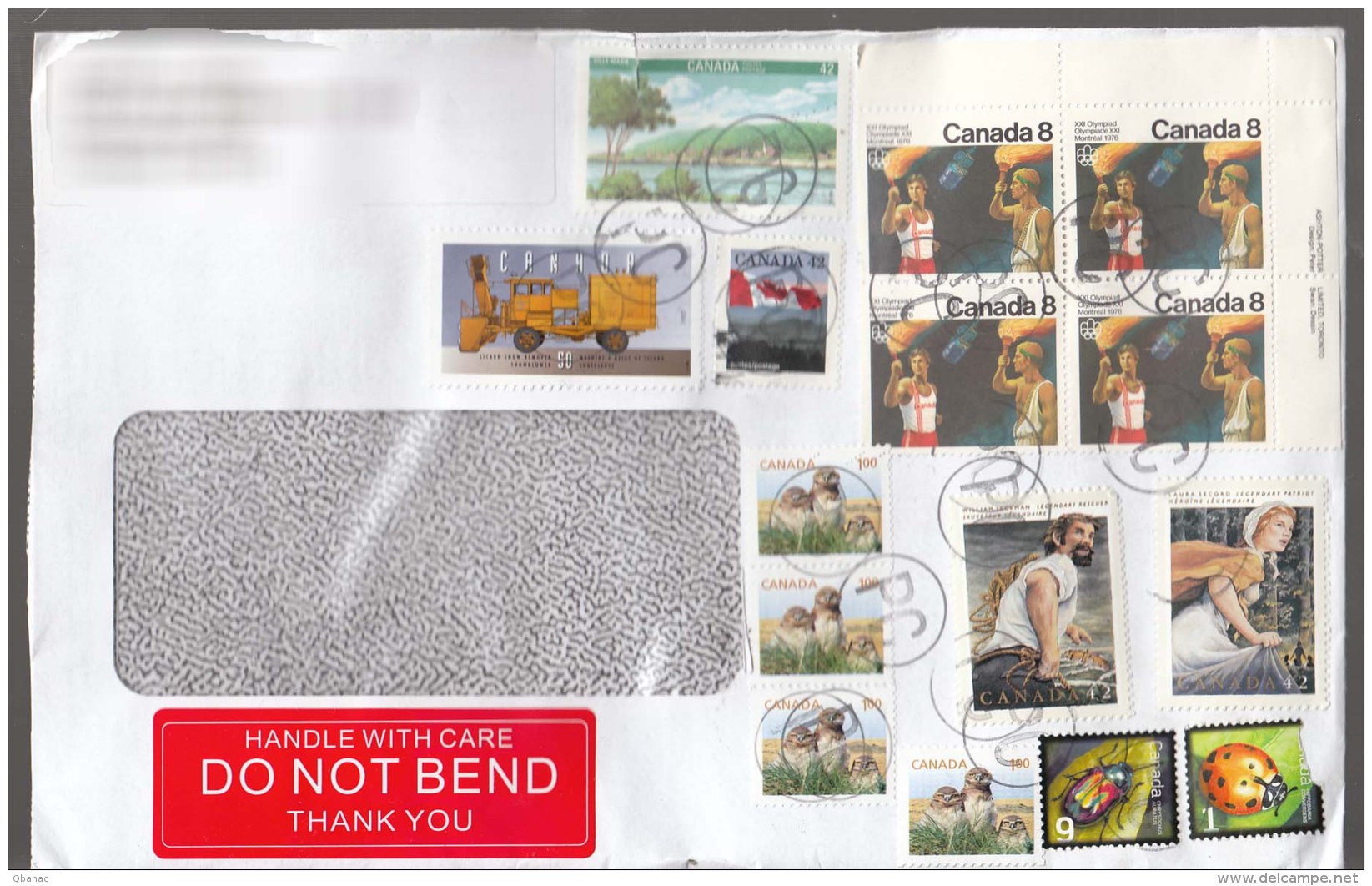 Canada Modern Stamps Travelled Cover To Serbia - Brieven En Documenten