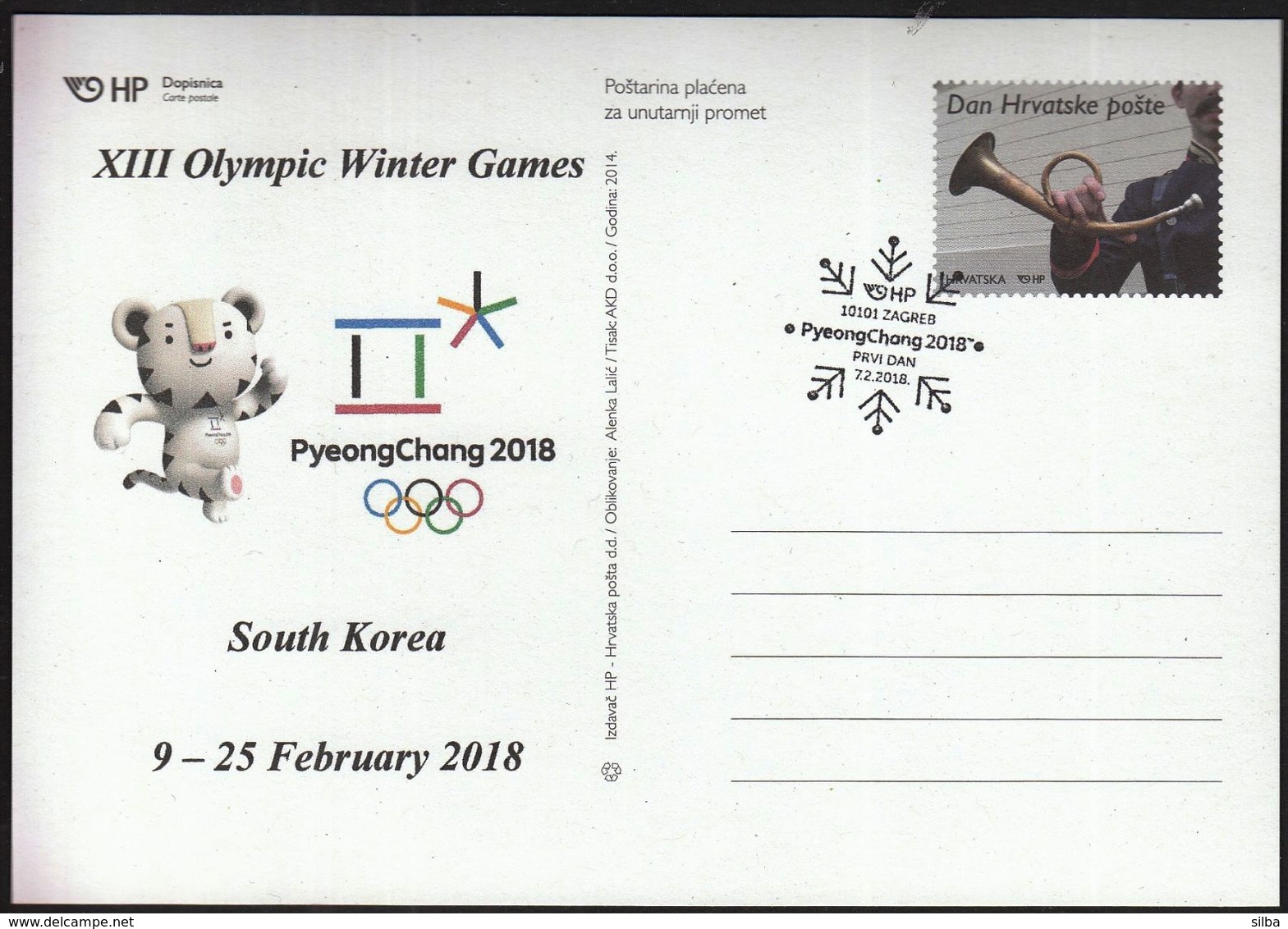 Croatia Zagreb 2018 / XIII Olympic Winter Games PyeongChang - Autres & Non Classés