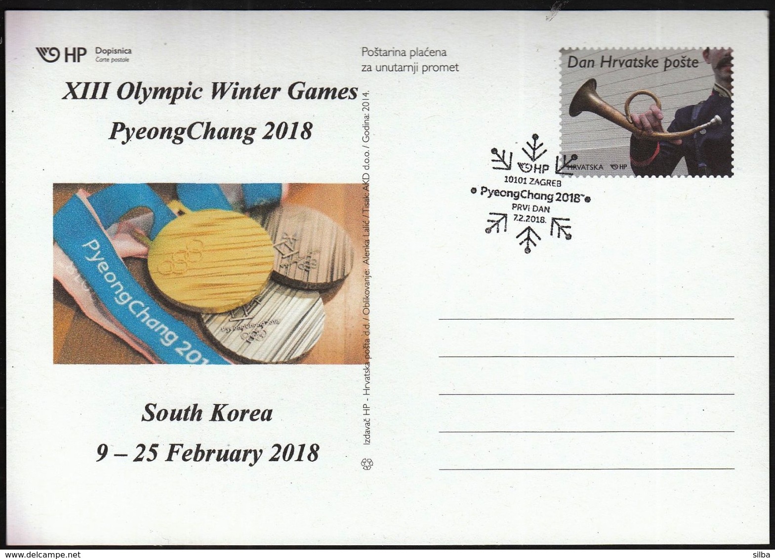 Croatia Zagreb 2018 / XIII Olympic Winter Games PyeongChang - Other & Unclassified