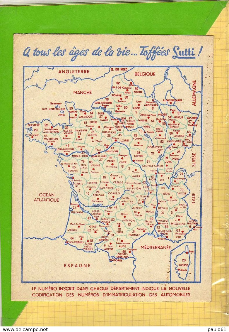 PROTEGE CAHIER : Toffées LUTTI  Esquis   Recto Verso - Protège-cahiers