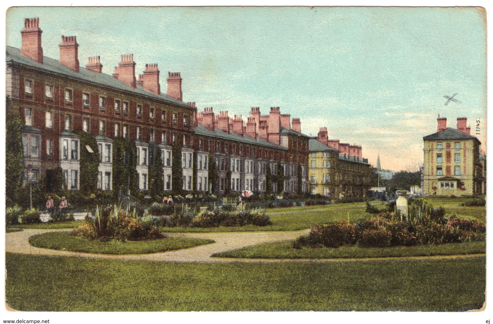 Wellington Esplanade & Gardens Lowestoft Postmark 1907 - Wrench - Lowestoft