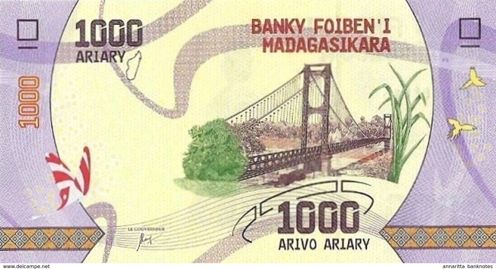 MADAGASCAR 1000 ARIARY ND (2017) P-100a UNC  [MG335a] - Madagascar