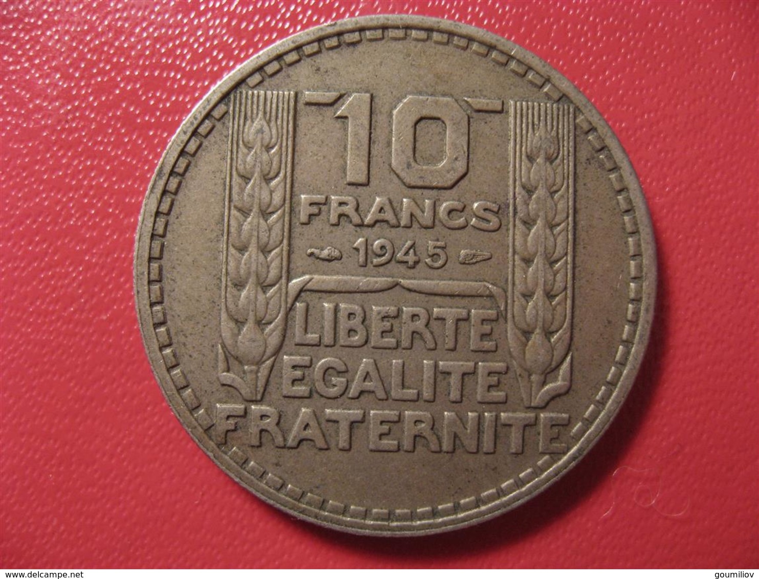 10 Francs Turin 1945 - Grosse Tête, Rameaux Courts 7741 - 10 Francs