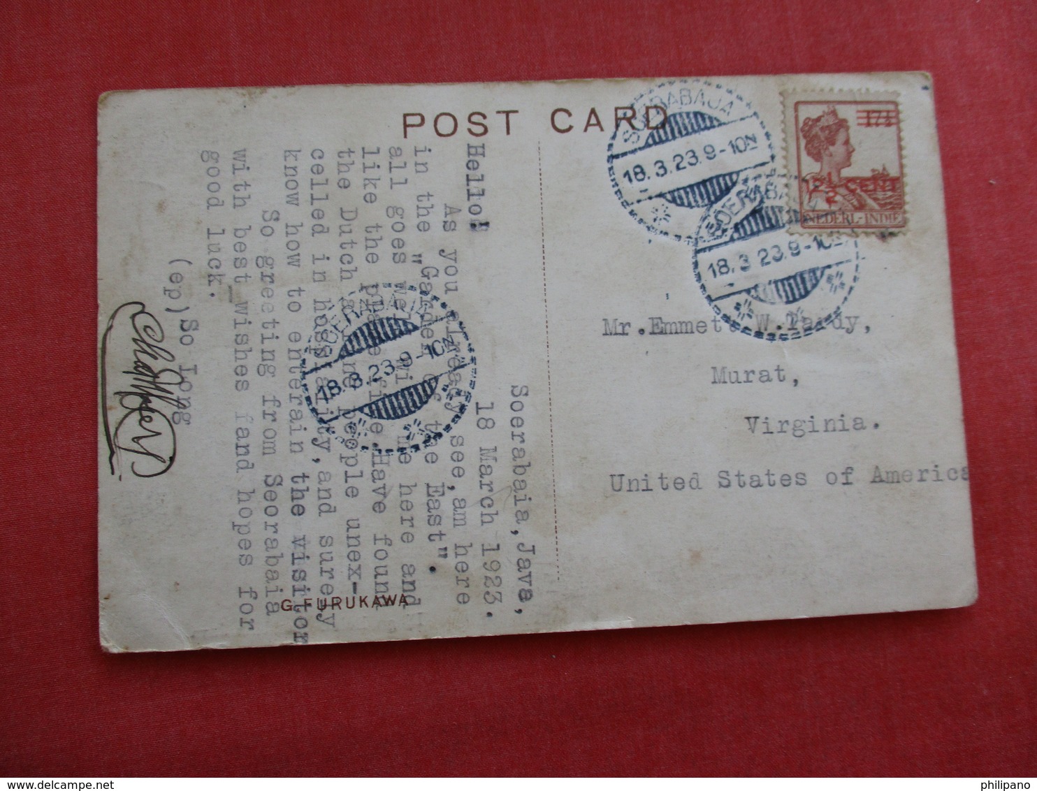 Djogo Dolok Soerabaia Java     -Has Stamp & Cancel  -ref 2865 - Indonésie
