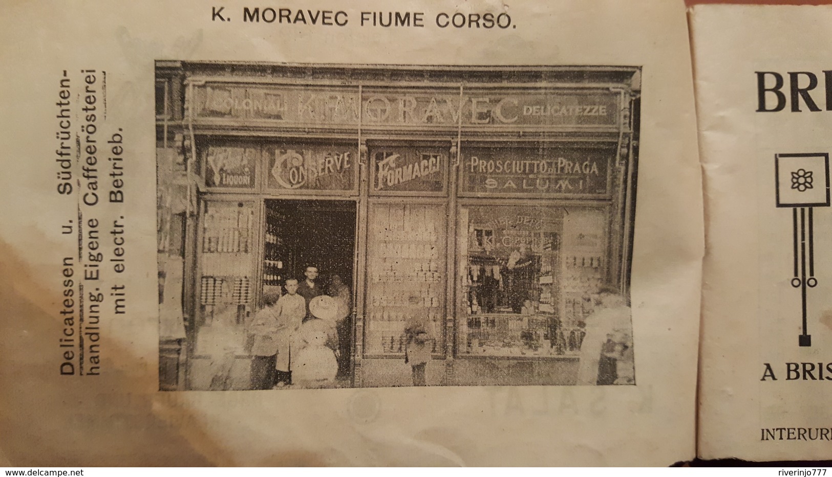 Very old cca1900. small brochure ful of advertisement reclame stores hotels Fiume Abbazia RR