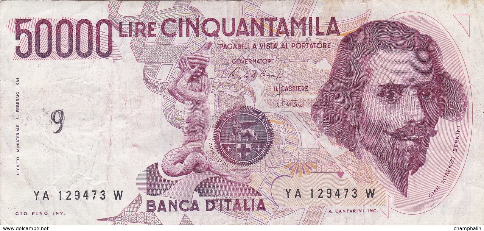 Italie - Billet De 50000 Lire - G.L. Bernini - 6 Février 1984 - 50.000 Lire