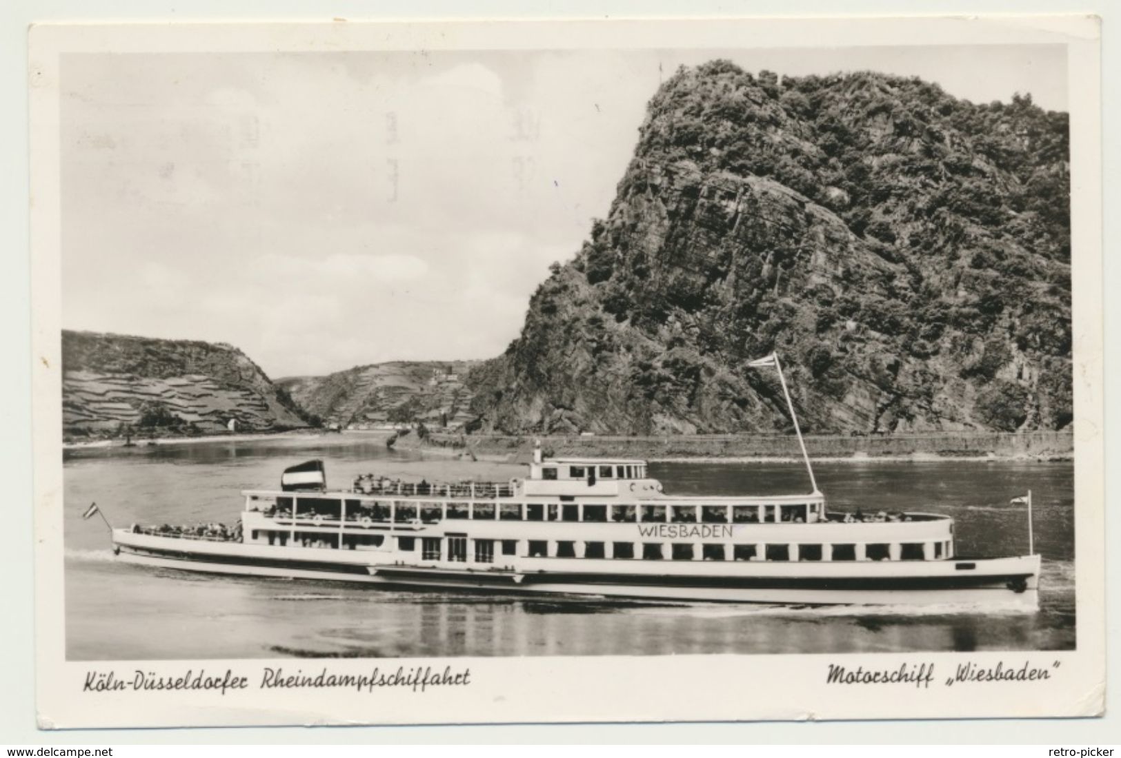 AK  Köln Düsseldorfer Rhein Dampfschiffahrt Motorschiff MS Wiesbaden Schiff 1954 - Autres & Non Classés