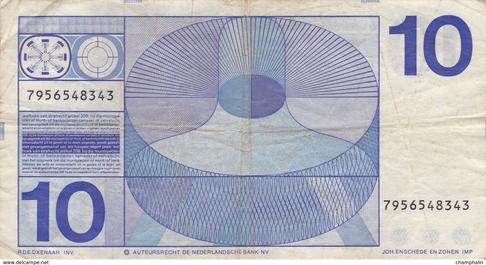 Pays-Bas - Billet De 10 Gulden - Frans Halls - 25 Avril 1968 - 10 Gulden