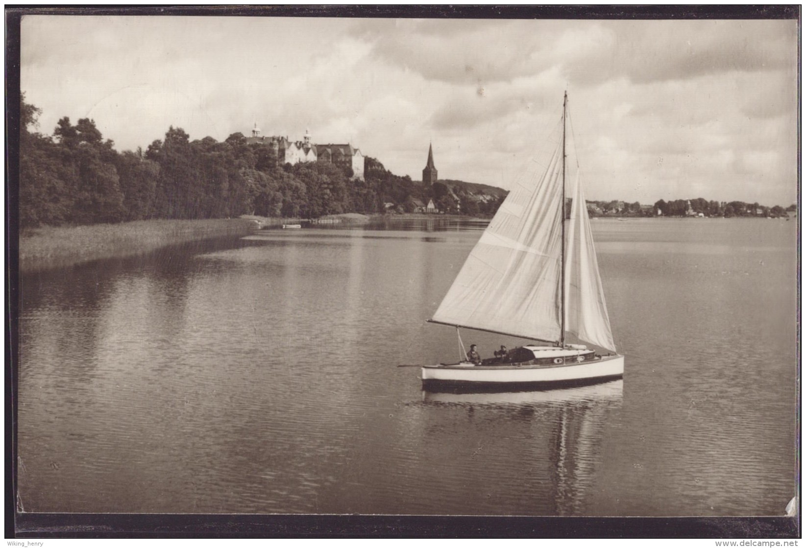 Plön - S/w Am See 2   Mit Segelboot - Ploen