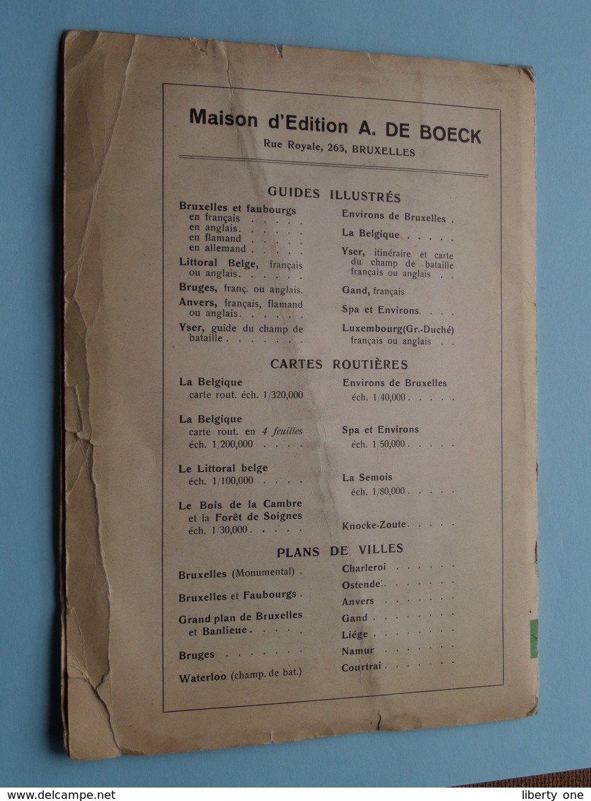 Carte Routière De La Forêt De SOIGNES & Du Bois De La CAMBRE ( Ed. A. De BOECK Bruxelles ) ! - Roadmaps