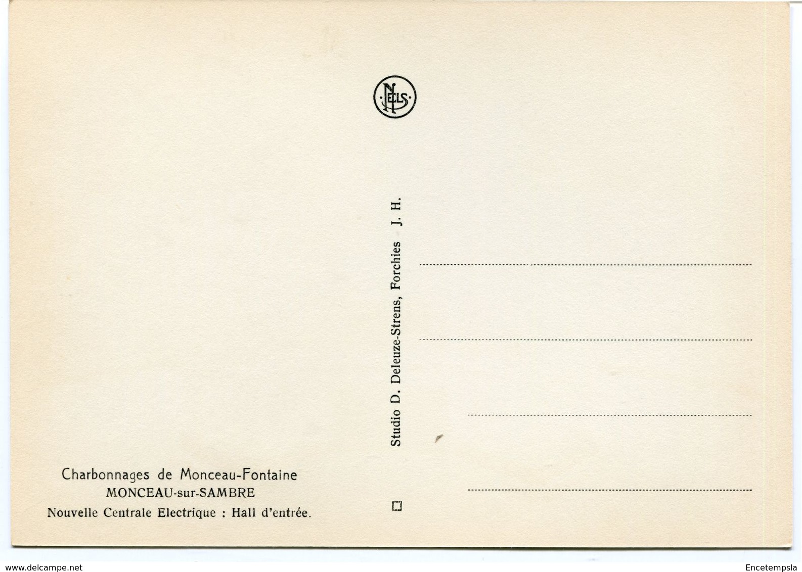 Carte Postale - Belgique - Monceau-sur-Sambre - Charbonnages - Nouvelle Centrale Electrique - Halle D'entrée (CP1117) - Charleroi
