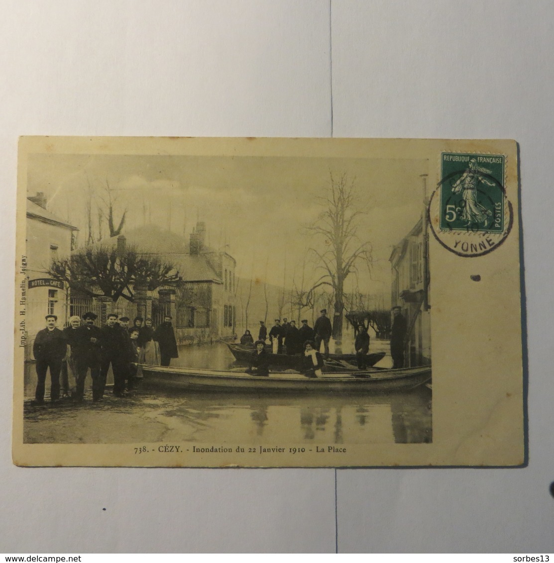 89 - CEZY - La Place Lors De L'inondation De 1910 - Other & Unclassified